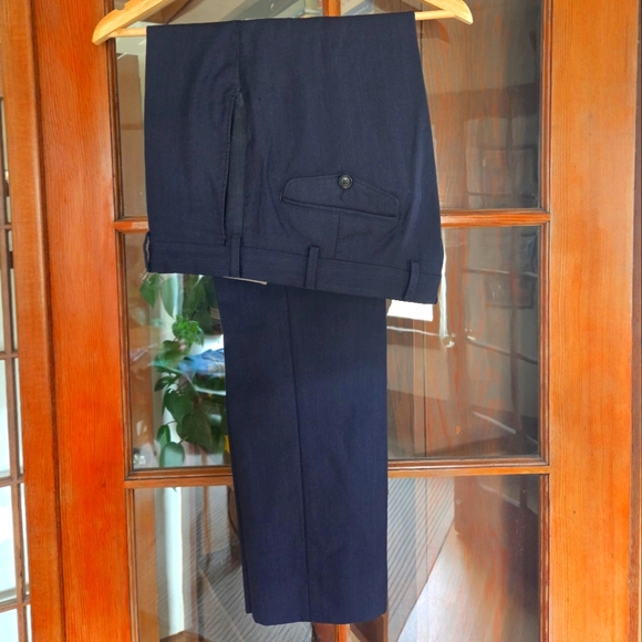 M.J. Bale Slim Fitting Navy Wool Suit - Picture 6 of 8